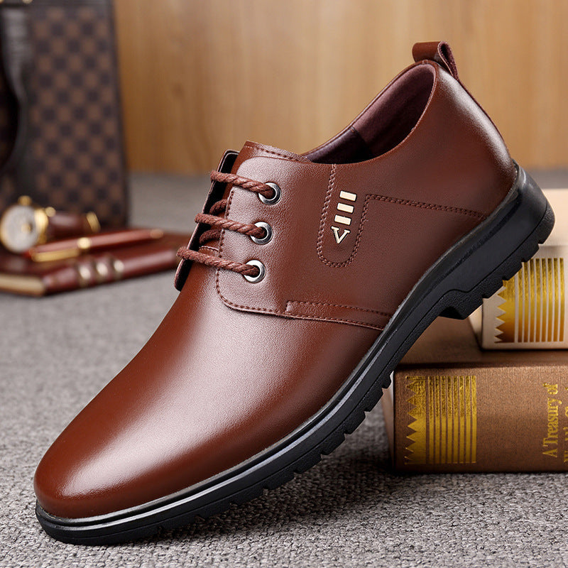 Leather shoes, men's business casual single shoes, black formal work shoes, cross-border wholesale men's casual shoes, foreign trade workwear shoes