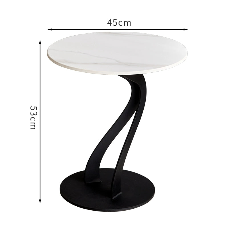 Italian light luxury corner table sofa side table creative rock slab side table balcony small round table casual simple coffee table bed sideboard