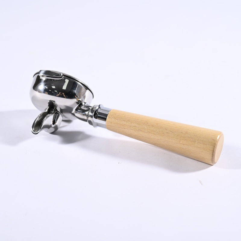 Stainless Steel Amphora 58mm Handle Double Spout Split E61 Universal Solid Wood Espresso Machine Handle
