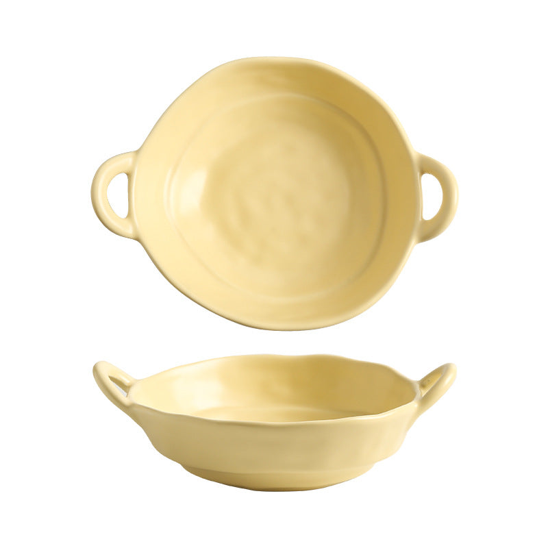 Irregular amphora bowl matte ins ceramic cutlery deep plate high value bibimbap bowl salad fruit bowl