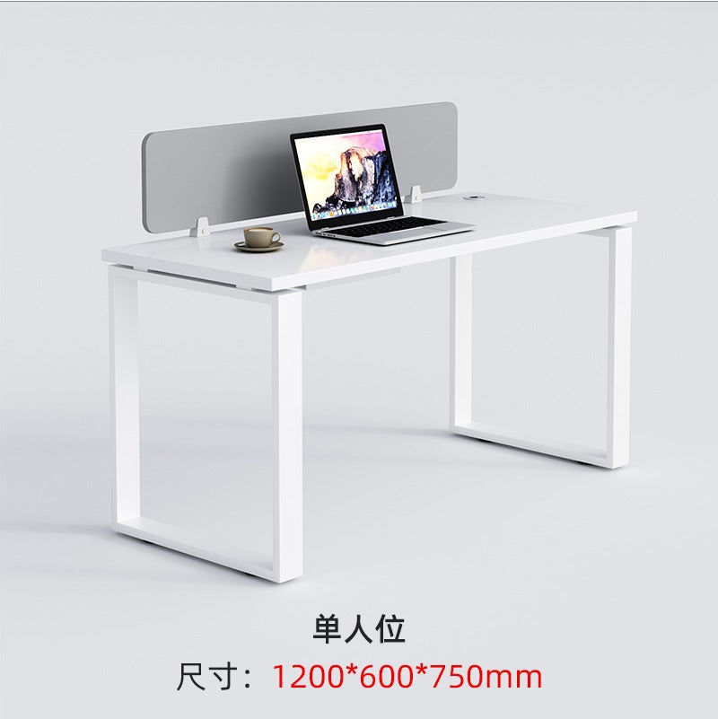 Staff desks: simple modern office furniture, computer desks, staff desks, chairs, double tables, combination steel frame tables