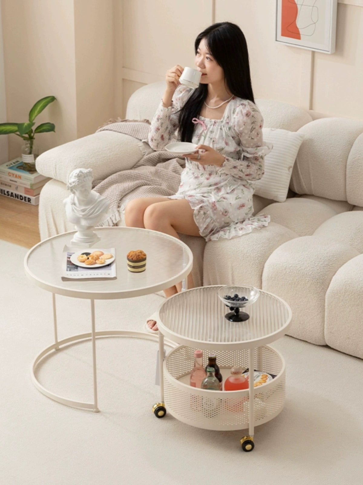 Glass coffee table