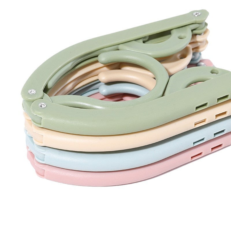 Travel folding hangers travel portable hangers for business trips folding clothes hangers multifunctional with jacket braces wholesale