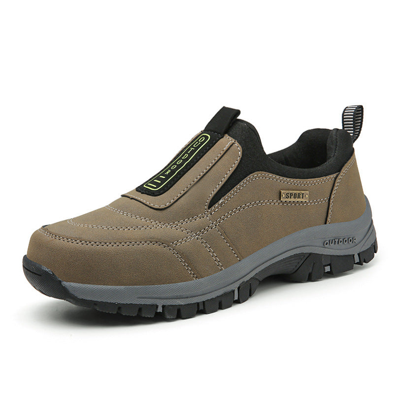 Spring and Autumn New Outdoor Leisure Sports Walking Shoes for the Elderly Men's Plus Size Mountaineering Running Shoes Trendy and Fashionable Cross-border