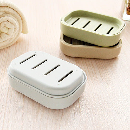 Double layer soap tray with lid toilet drain soap dish creative travel portable soap tray soap dish soap dish dropshipping