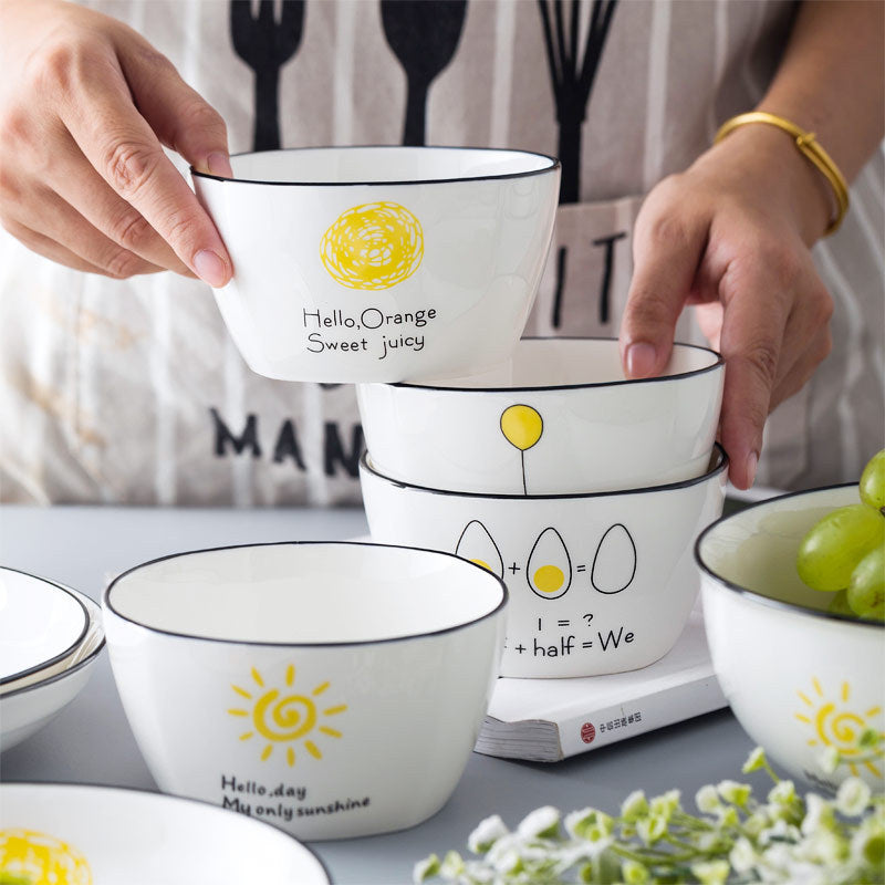 Ceramic tableware and dish set