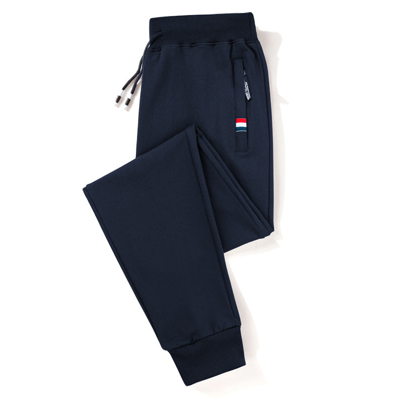 Summer cotton track pants men's ultra-thin breathable loose fit large size cinched straight leg optional casual pants