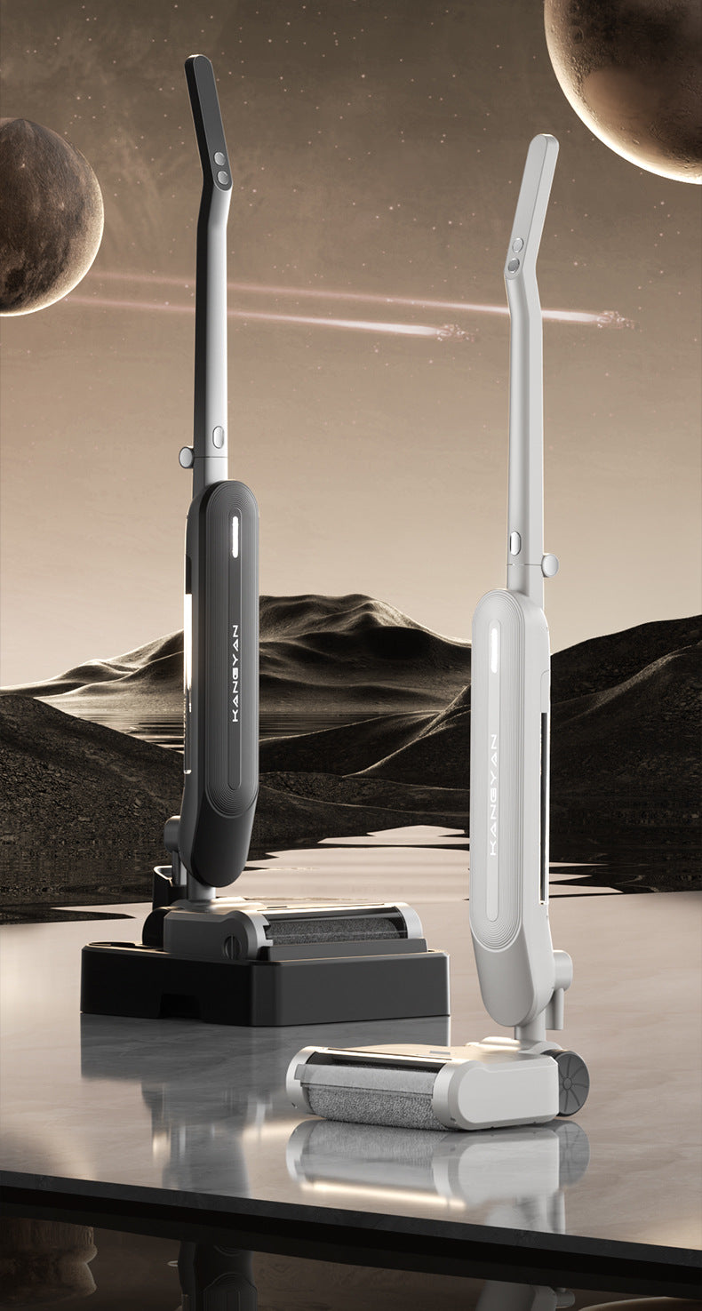 Wireless floor scrubber, household sweeping and mopping all-in-one machine, intelligent automatic sweeping and mopping, self-cleaning three-in-one mop