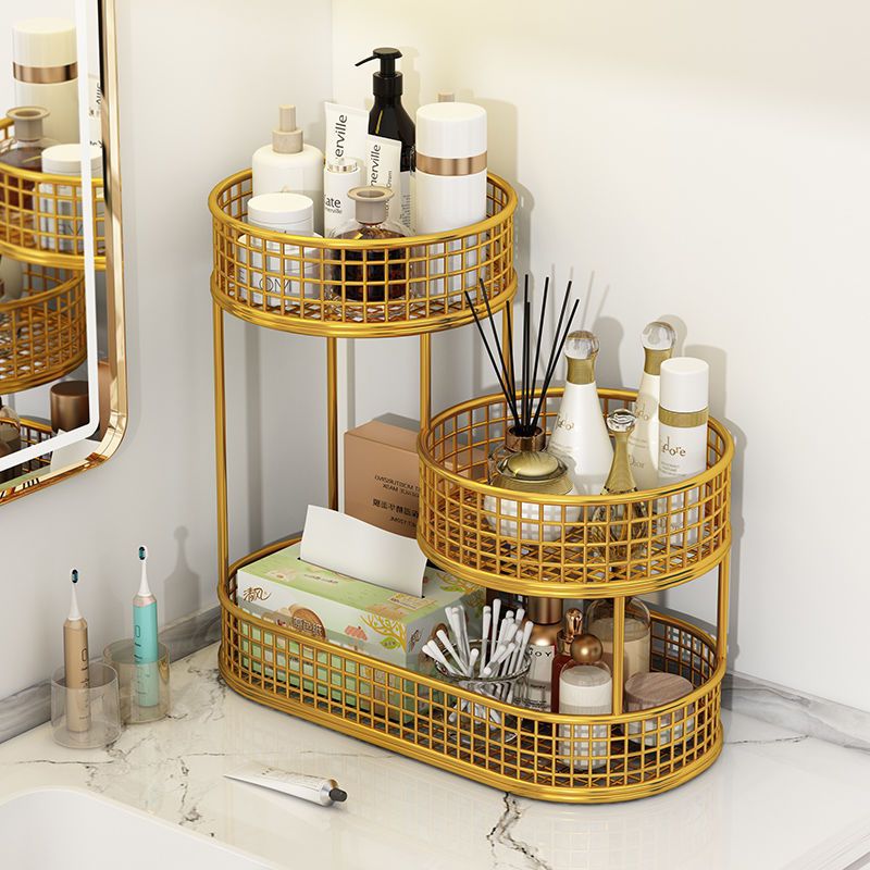 Cosmetics storage shelves, women's skincare product shelves, desktop storage, wrought iron bathroom toiletries, organizing shelves