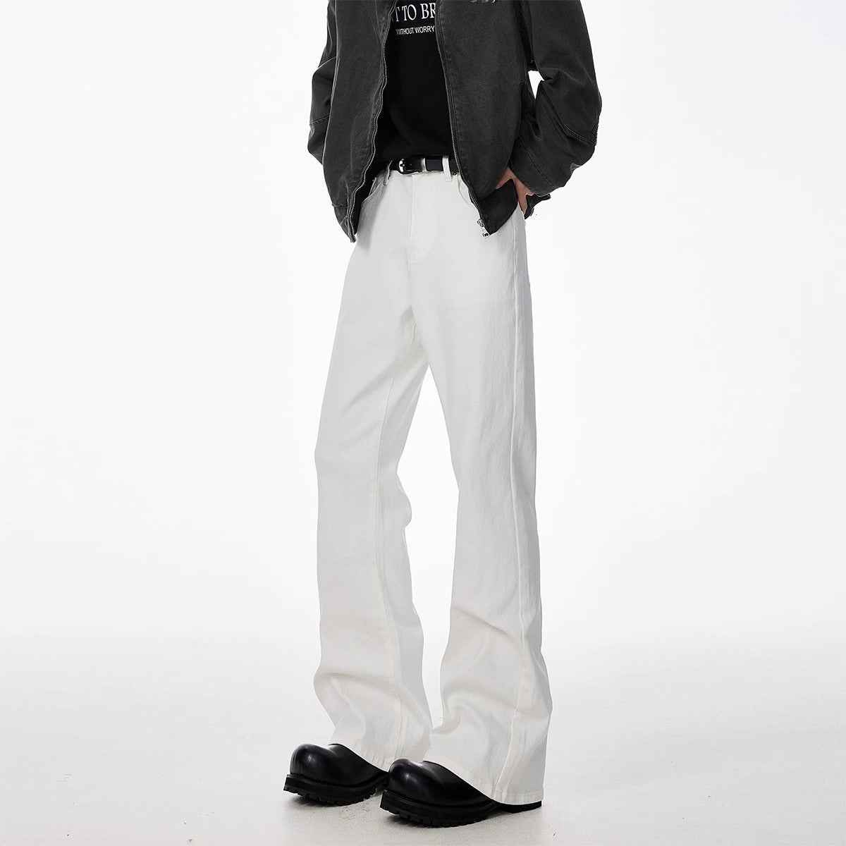Paris bootcut black scimitar jeans men's spring/summer fashion brand loose slim slim slightly flared straight leg pants