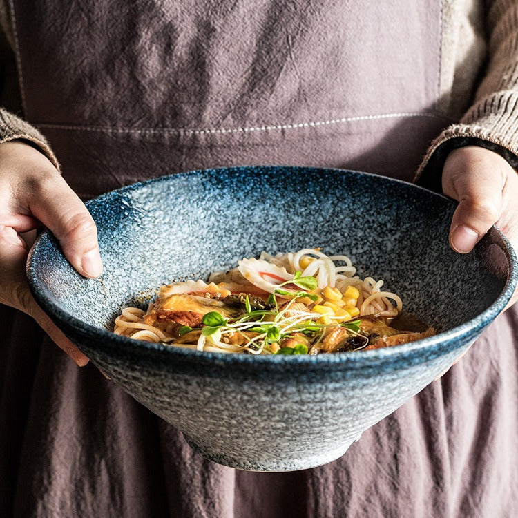 Underglaze color Japanese ramen bowl restaurant home spicy hot ceramic bowl soup bowl hat bowl wonton noodle bowl instant noodle bowl