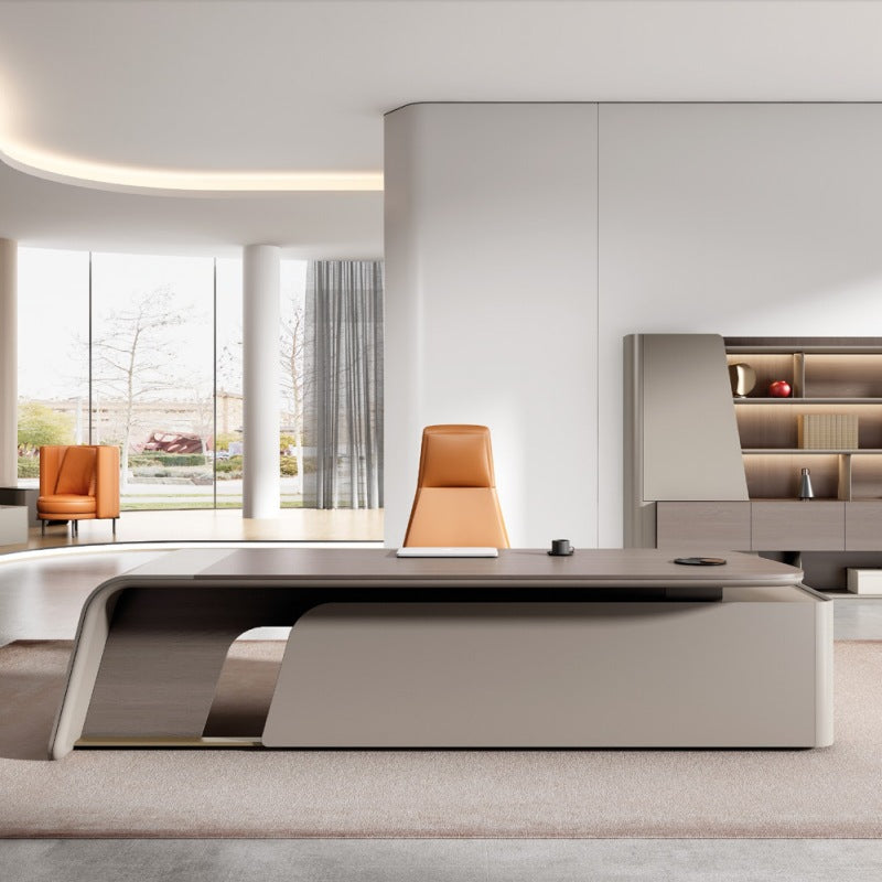 Chairman, boss, desk and chair combination, modern president's desk, manager's desk, light luxury, executive desk, office furniture