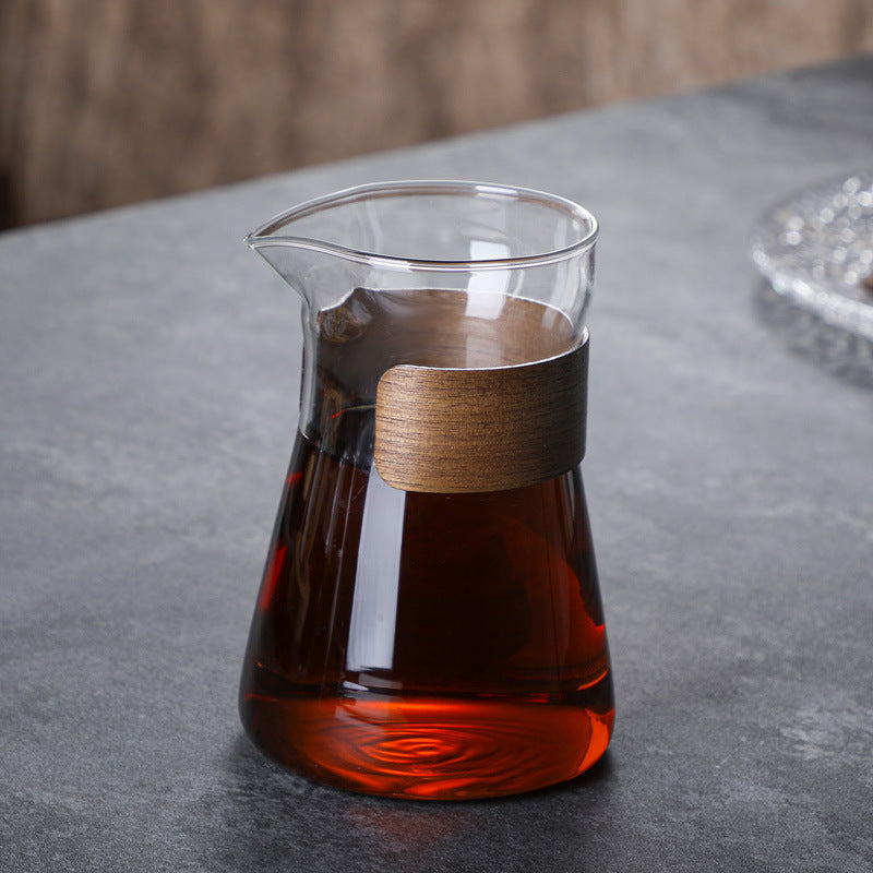 Simple pour-over coffee sharing pot high borosilicate glass Japanese style hanging ear coffee cup cold brew pot coffee pot set