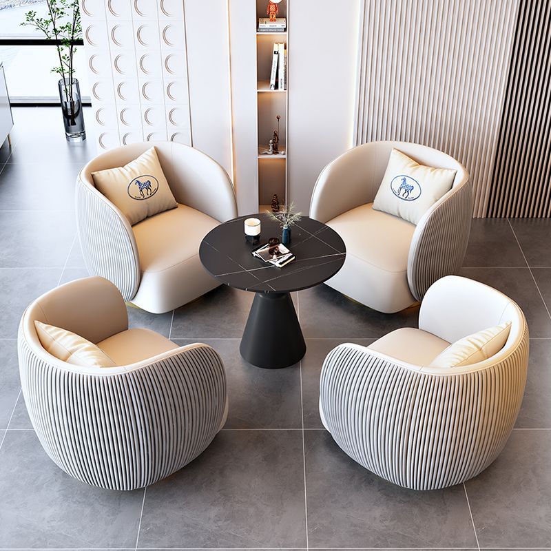 Home meeting guests, light luxury negotiation, table and chair, leisure sofa chair, reception living room, office sofa, coffee table, simple combination