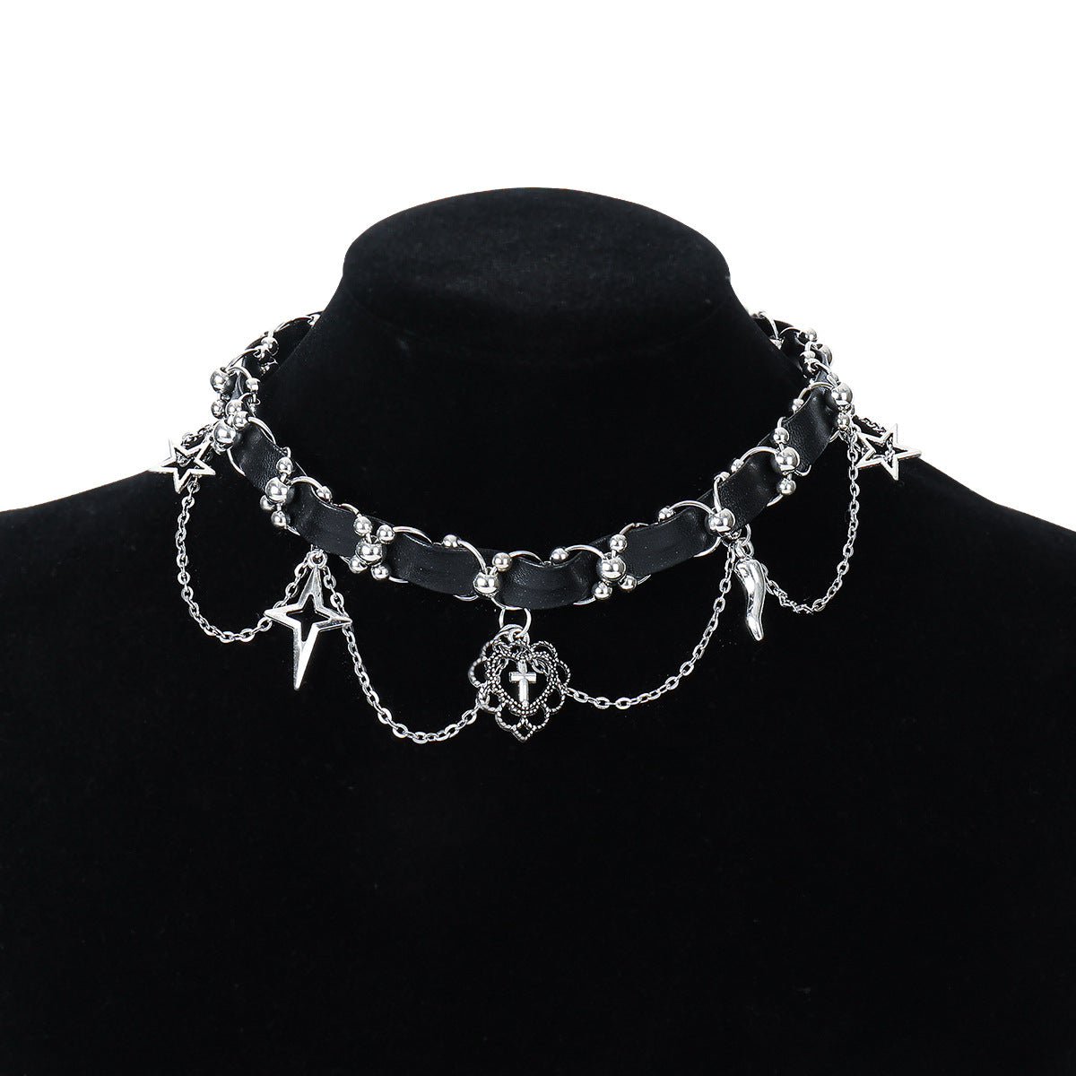 European and American cross-border jewelry necklace dark gothic love clavicle chain choker delicate hot girl collar necklace