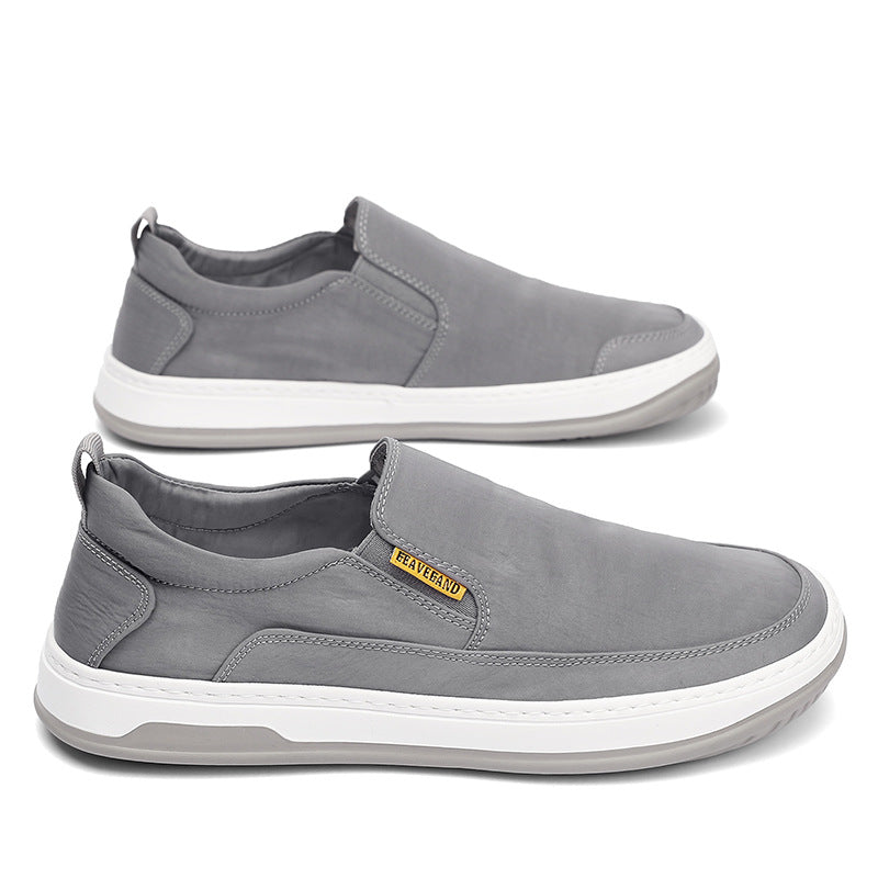 Canvas men's shoes 2025 spring breathable casual work labor protection shoes men's lazy people pedal old Beijing cloth shoes