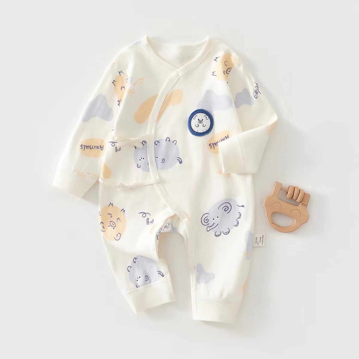 Newborn clothes, newborn spring and autumn butterfly clothes, monk clothes, cotton boneless baby, baby onesies, Hayi