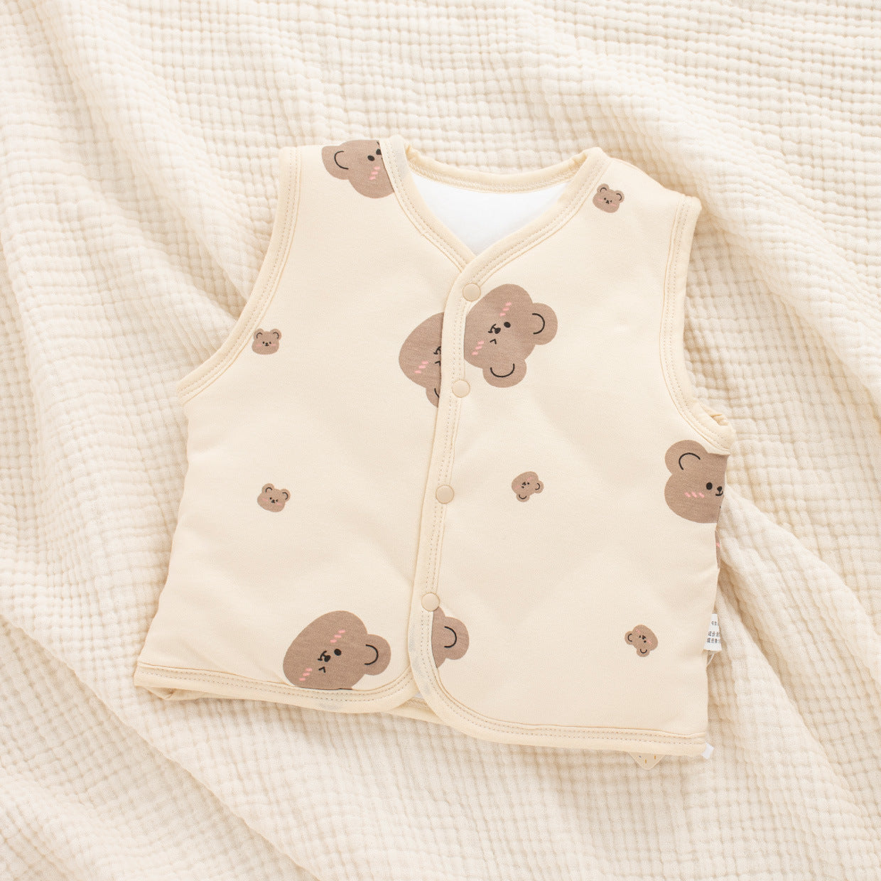 Vest baby vests, male and female babies in winter, thickened warm belly protection, children's coats, ins, wear pure cotton jackets
