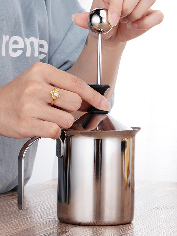 Stainless steel milk frother