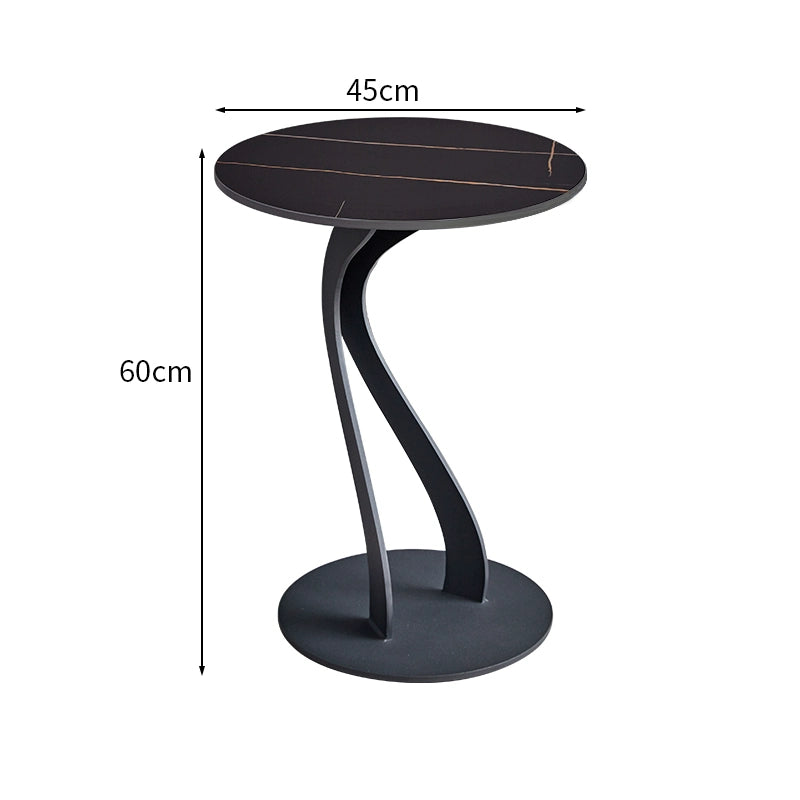 Italian light luxury corner table sofa side table creative rock slab side table balcony small round table casual simple coffee table bed sideboard