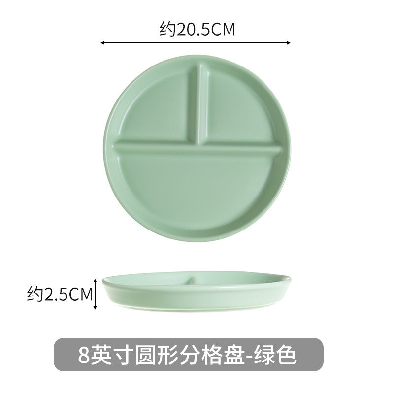 Ceramic Japanese grid plate