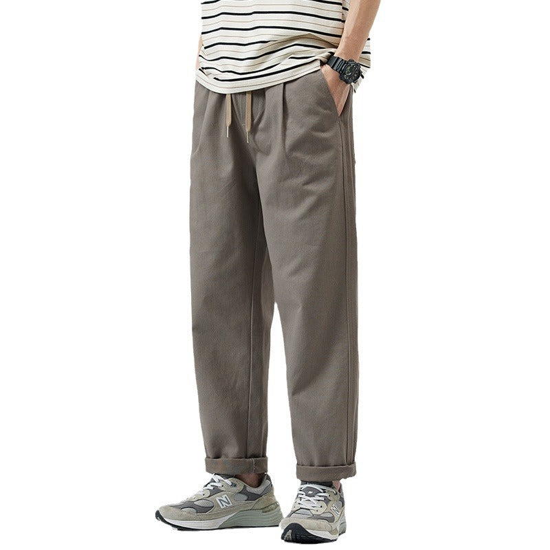 Ming|2024 Summer New Japanese Cargo Pants Men's Trendy Brand Loose Wide-leg Straight Casual Long Pants Men