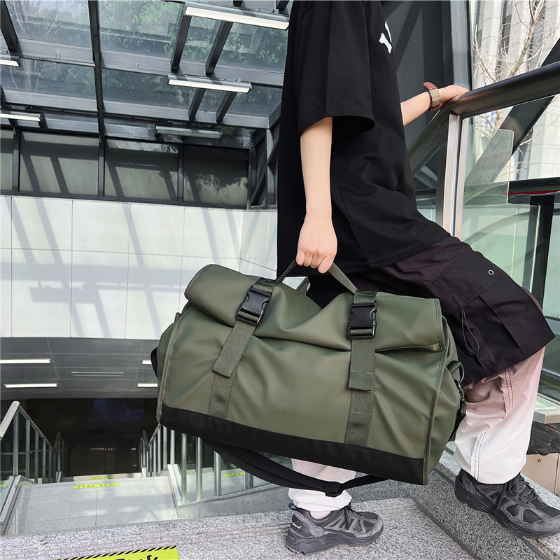 Dry and wet separation sports gym bag for men and women couple short trip travel bag waterproof shoulder crossbody duffle bag
