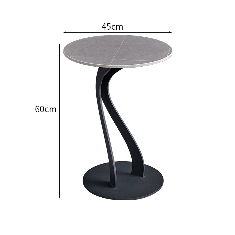 Italian light luxury corner table sofa side table creative rock slab side table balcony small round table casual simple coffee table bed sideboard