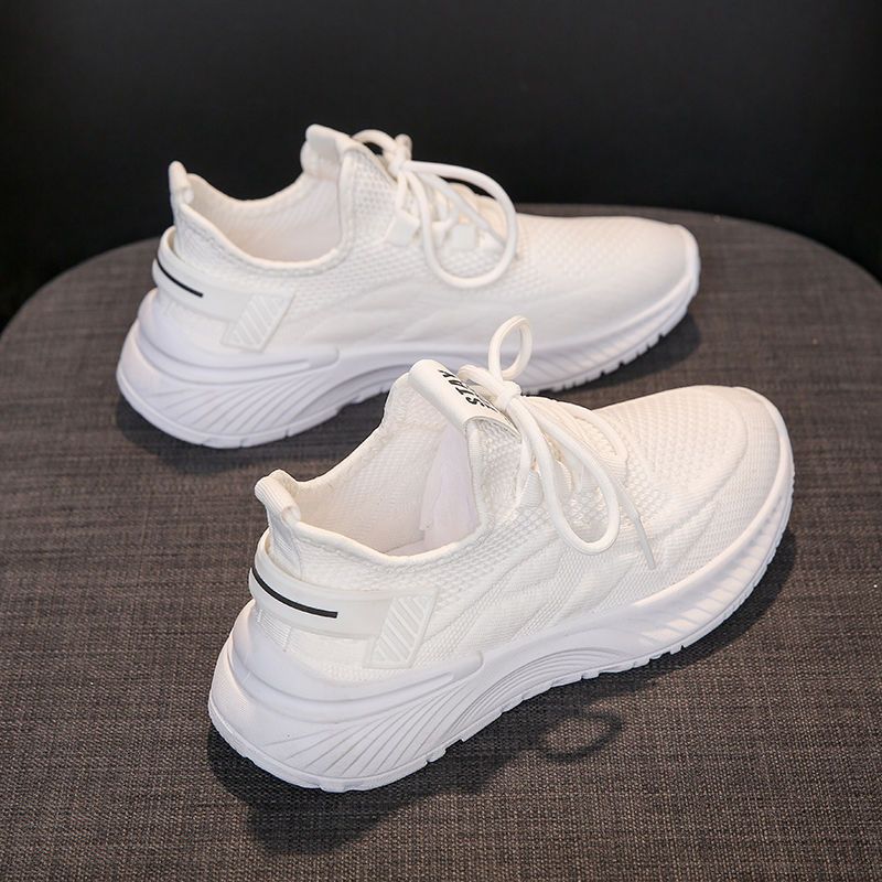 Coconut sneakers women's 2024 new summer fly woven mesh breathable mesh shoes casual soft soled gym running shoes