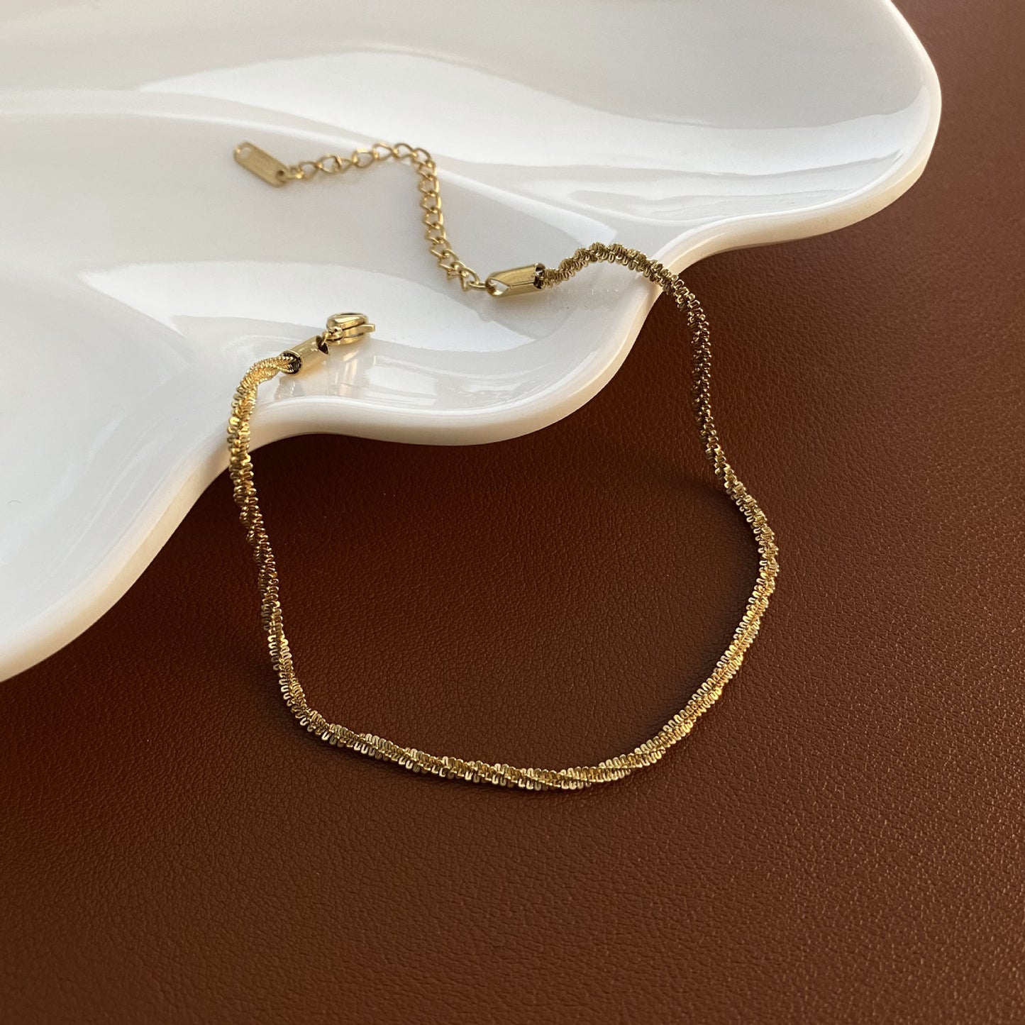 Sparkling titanium steel is not easy to fade, new anklet, light luxury, cold style, fashion, personality, niche explosive bracelet
