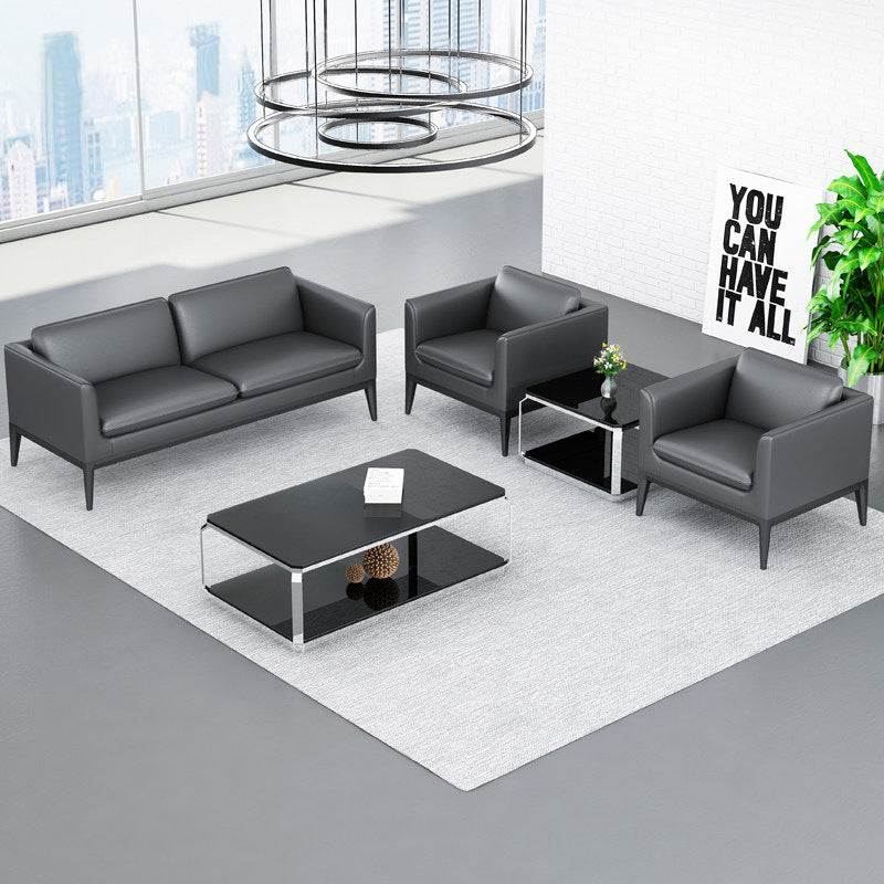 Office sofa simple modern living area negotiation double reception business office sofa coffee table combination set