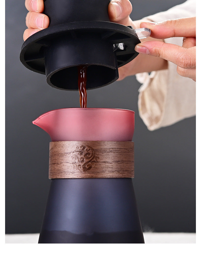 V60 Coffee Filter Cup Hand Pour Coffee Sharing Pot Set Coffee Glass Drip Filter Cup Hanging Ear Coffee Cup Smart Cup