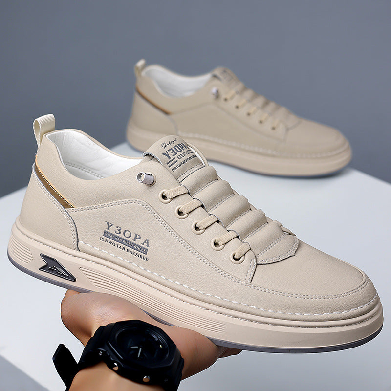 Little white shoes new men's business casual leather shoes men's handmade online cowhide youth versatile board shoes tide 7773