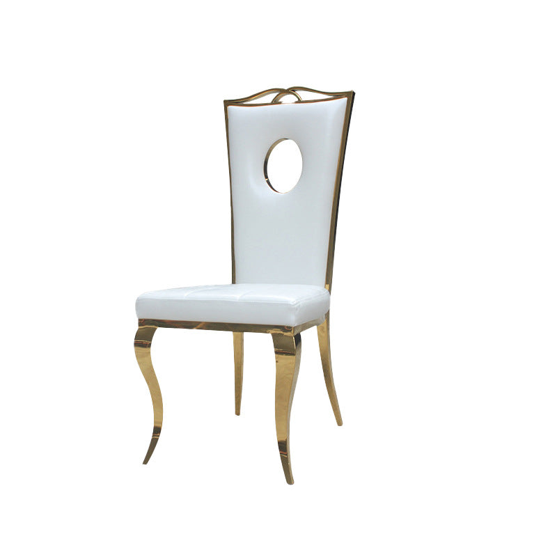 White upholstered dining chair
