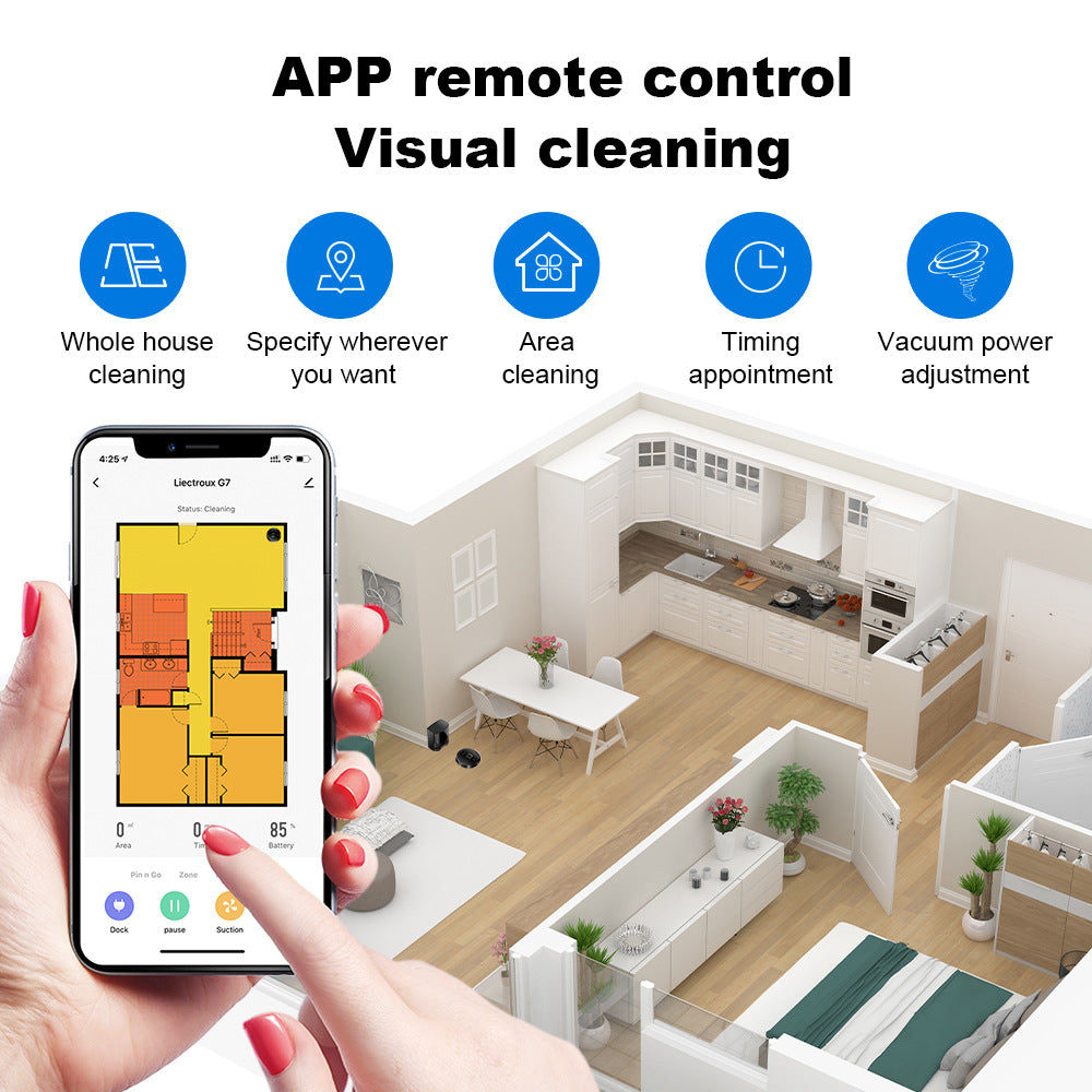 New product: German LIECTROUX Sweeping Robot G7 Laser Planning + Automatic Dust Collection, Household Intelligent Sweeping, Mopping and Suction