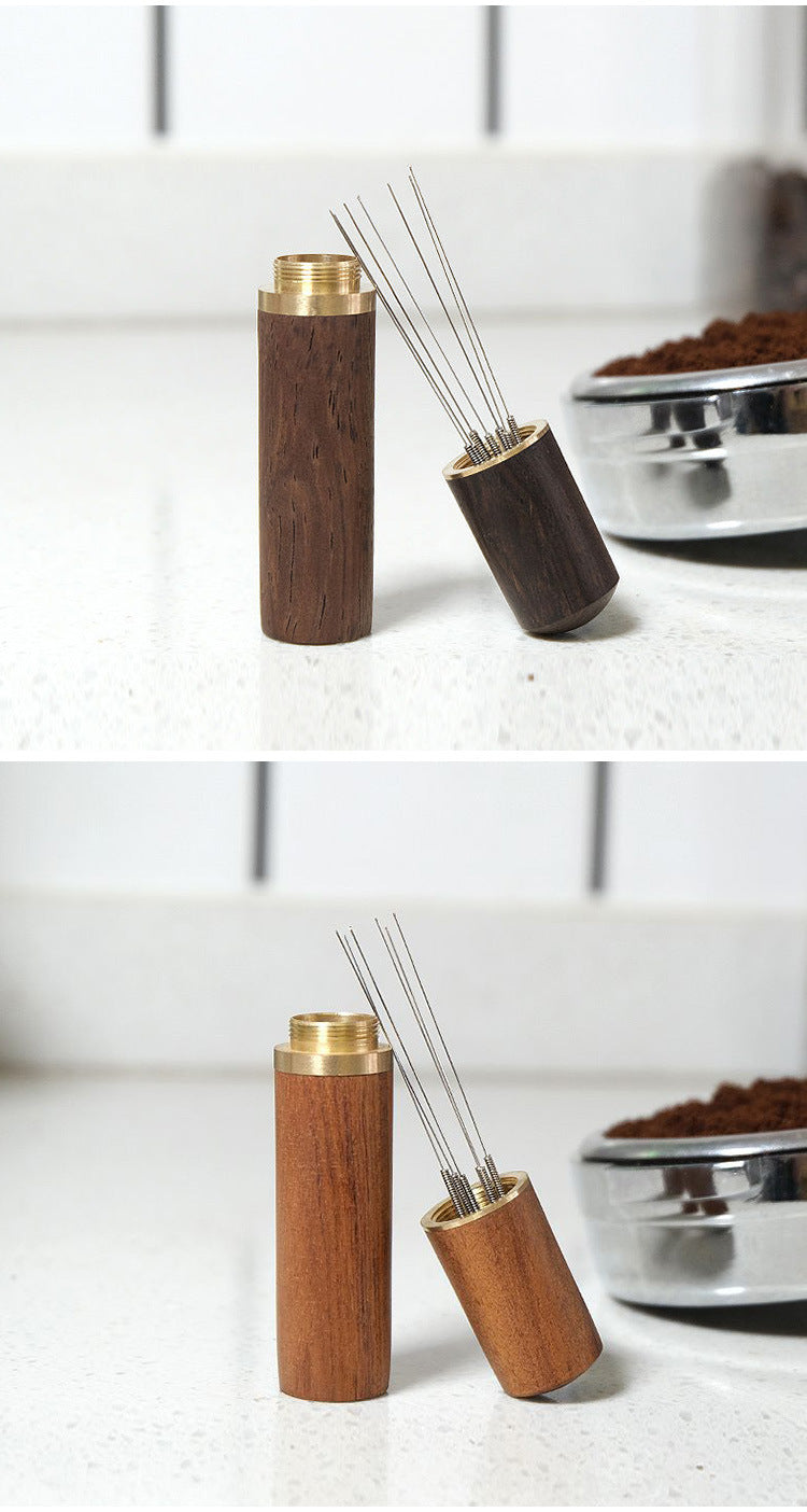 Mini coffee cloth powder needle Italian handle cloth powder maker hand punch powder needle clumping stirring needle pine powder needle