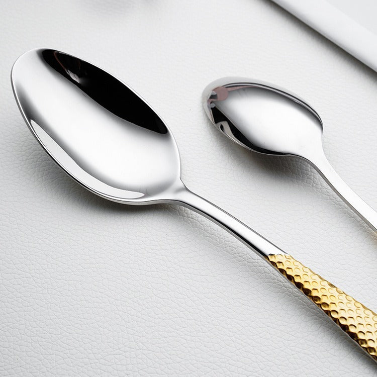 European style stainless steel couple steak knife, fork and spoon commercial household western tableware knife, fork and spoon three-piece set