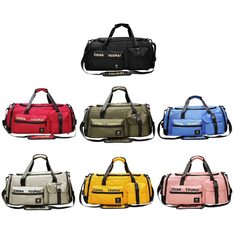 Large capacity three-purpose travel bag, high value custom logo, yoga bag, women's outdoor sports fitness bag, dry and wet separation