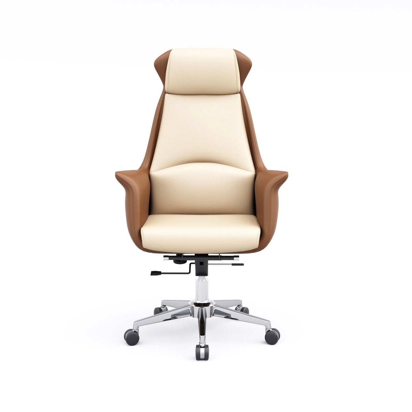 Light luxury boss chair, home ergonomic chair, leather seat, comfortable to sit for a long time, not tired, reclining computer office chair