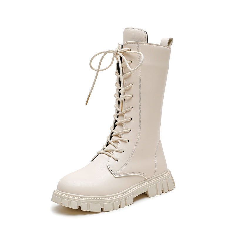 Amazon popular girls' boots, Korean version of British style martin boots, winter little girl high boots, princess boots