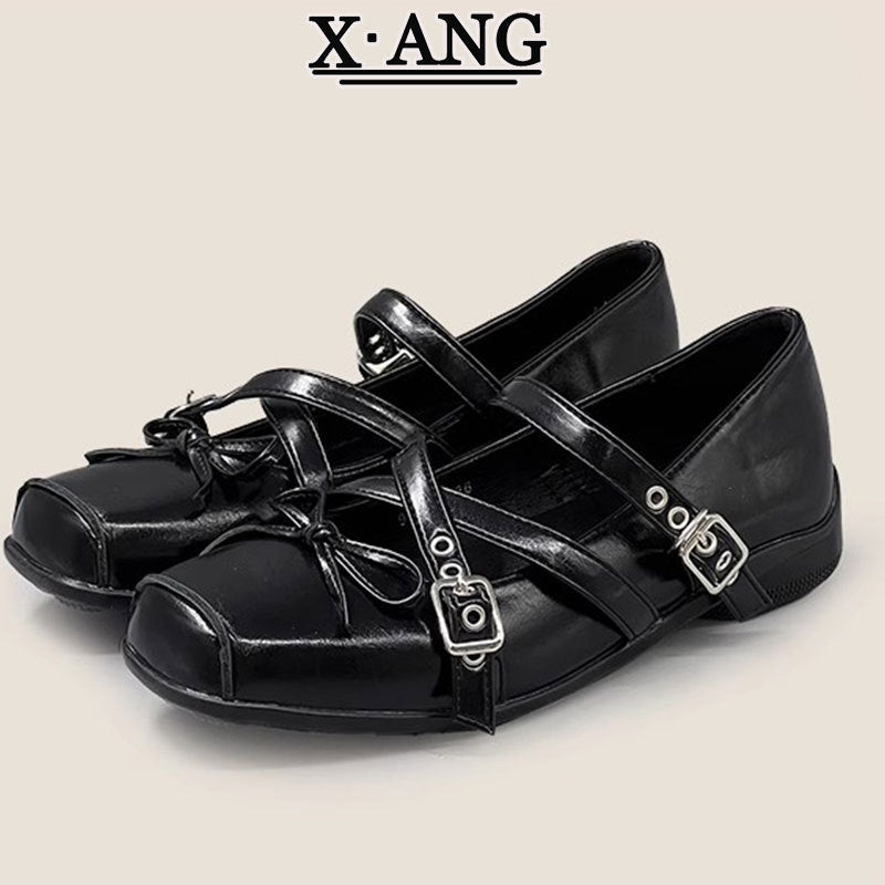 Sheepskin version of square-toed ballet shoes, soft-soled Mary Jane shoes, women's shoes, 2025 summer new pumps