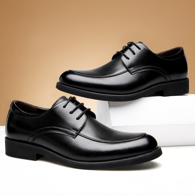 2025 Spring New Men's Classic Business Formal Wear Leather Shoes Cowhide Leather Shoes Casual Single Shoes Derby Men's Shoes