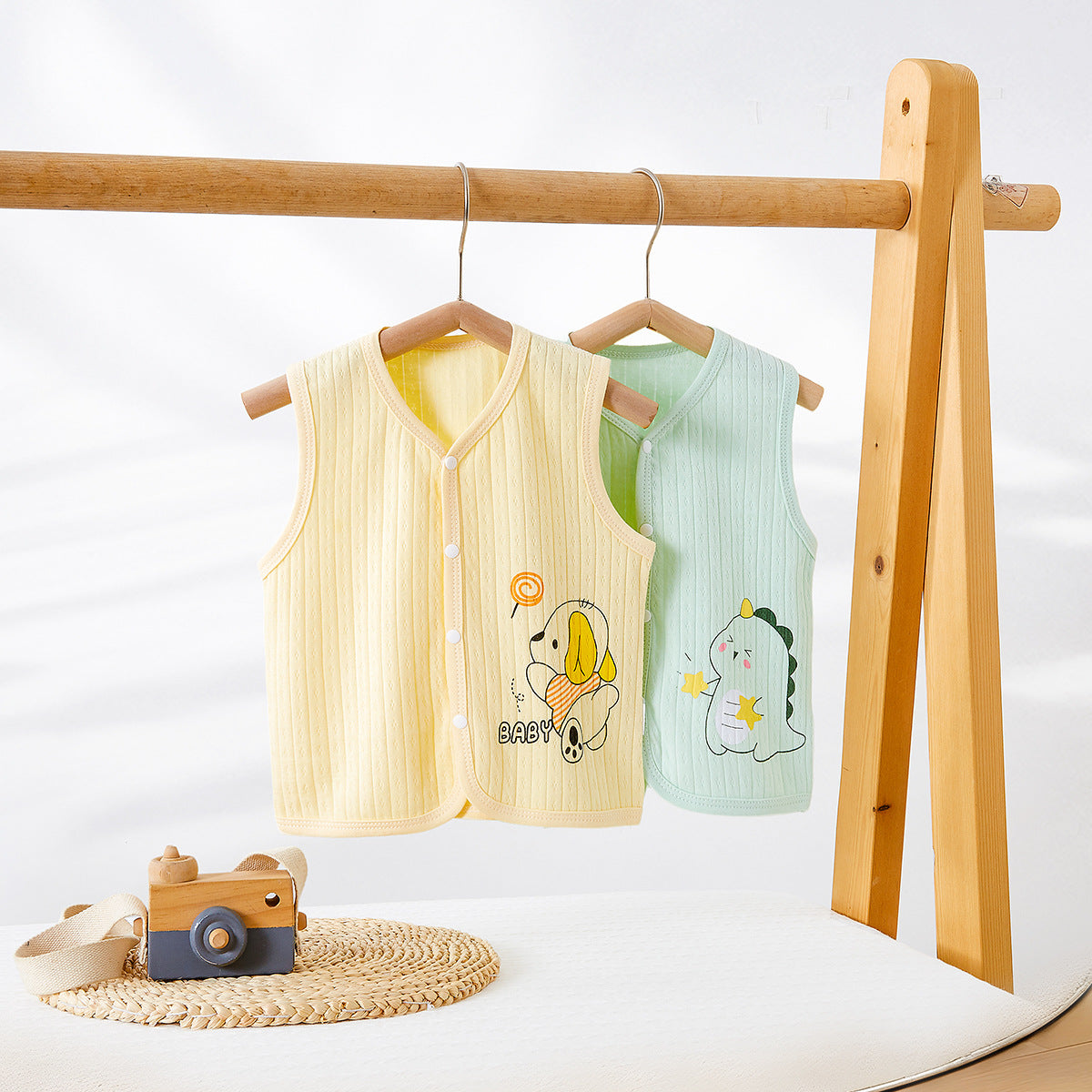 Children's vest, boneless class A, newborn baby horse clip, spring and autumn, wear baby vests, boys and girls, shoulder winter