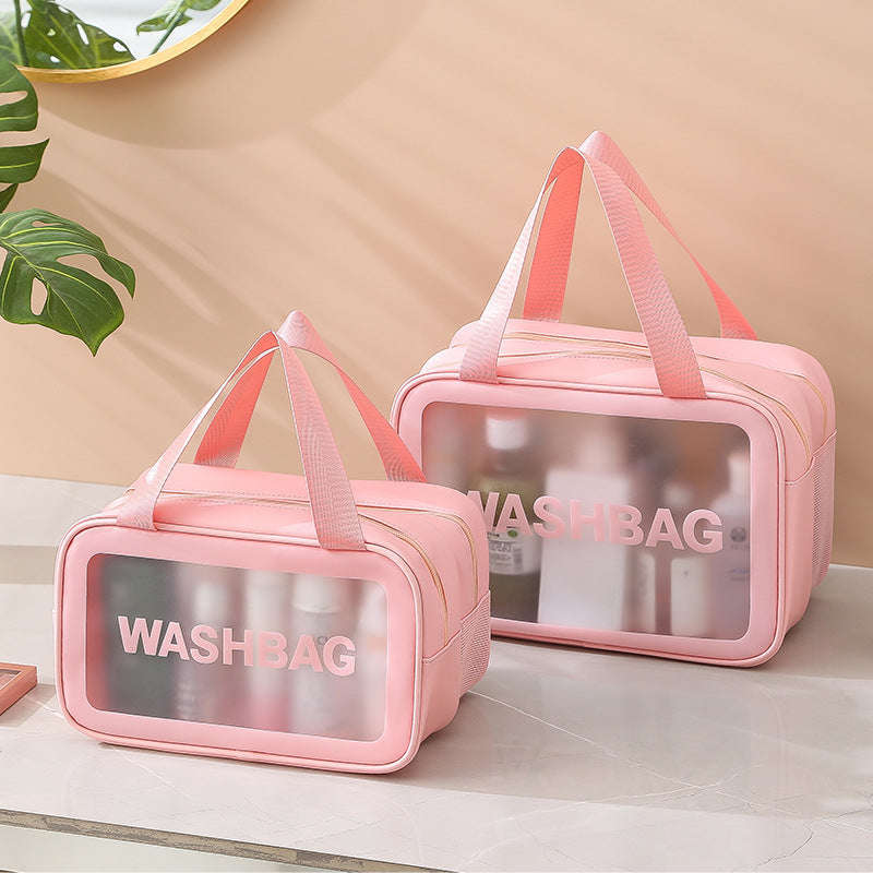 Double Layer Toiletry Bag Dry Wet Separation Waterproof Men's Swimming Storage Bag Travel Large Capacity Cosmetic Bag PVC Women