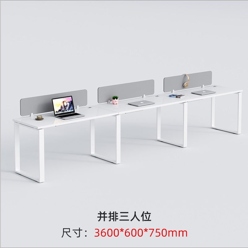 Staff desks: simple modern office furniture, computer desks, staff desks, chairs, double tables, combination steel frame tables