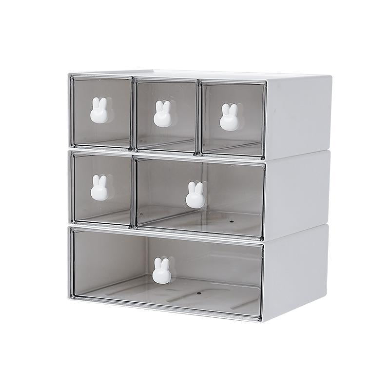 Simple and fashionable stationery storage box, desktop student, multi-compartment drawer, pen holder cabinet, office tape, hair accessories, sundries