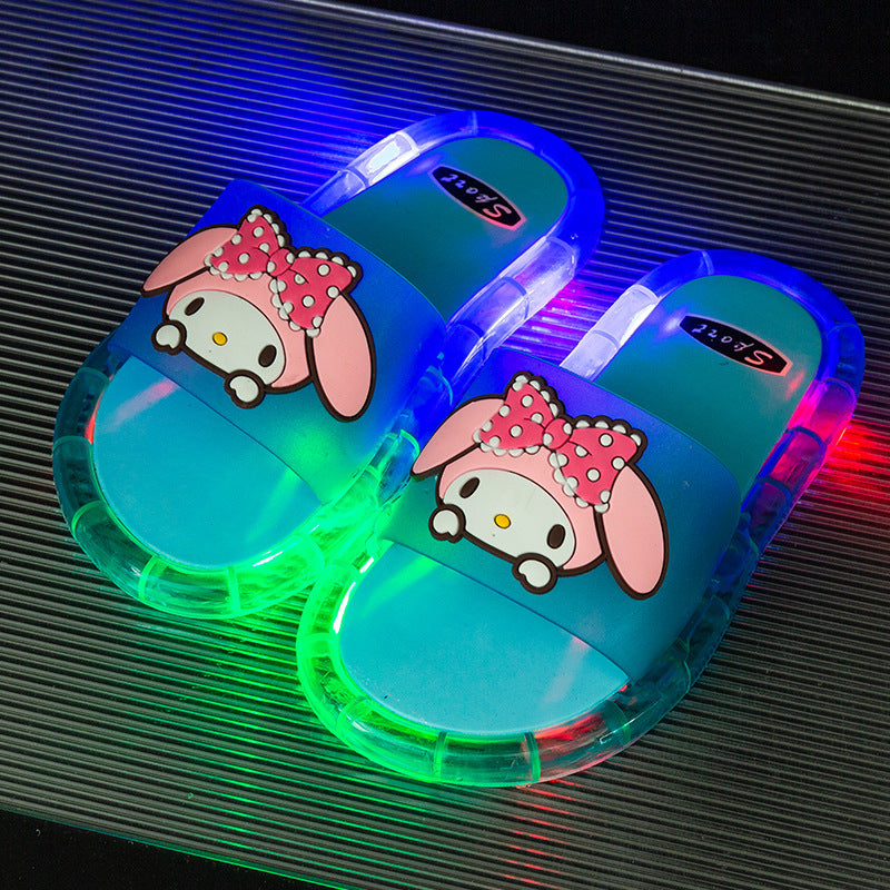 Internet celebrity new luminous slippers for children to wear cool personality home non-slip kulomi cartoon slippers for women
