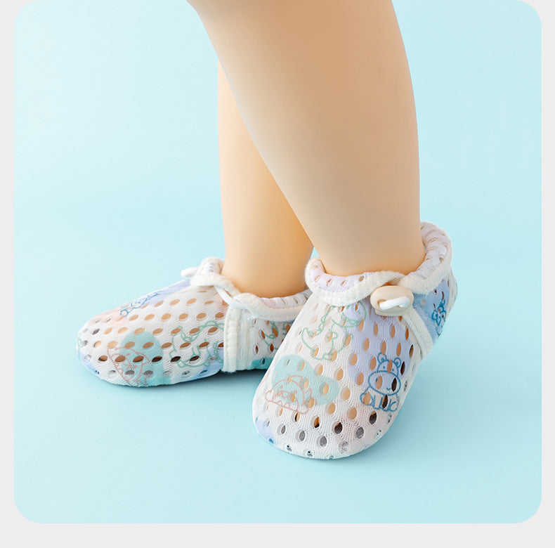 Children's floor shoes, baby summer thin indoor home non-slip cool toddler socks, baby mesh shoes socks