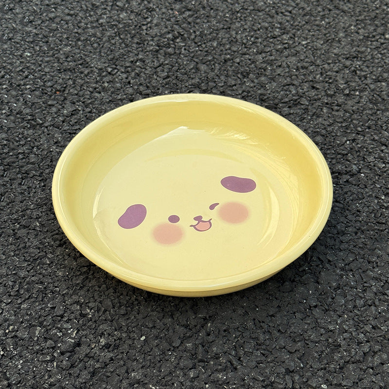High-value piggy bowl and plate set for home 2024 new one-person ceramic tableware set for couples bowl and plate combination