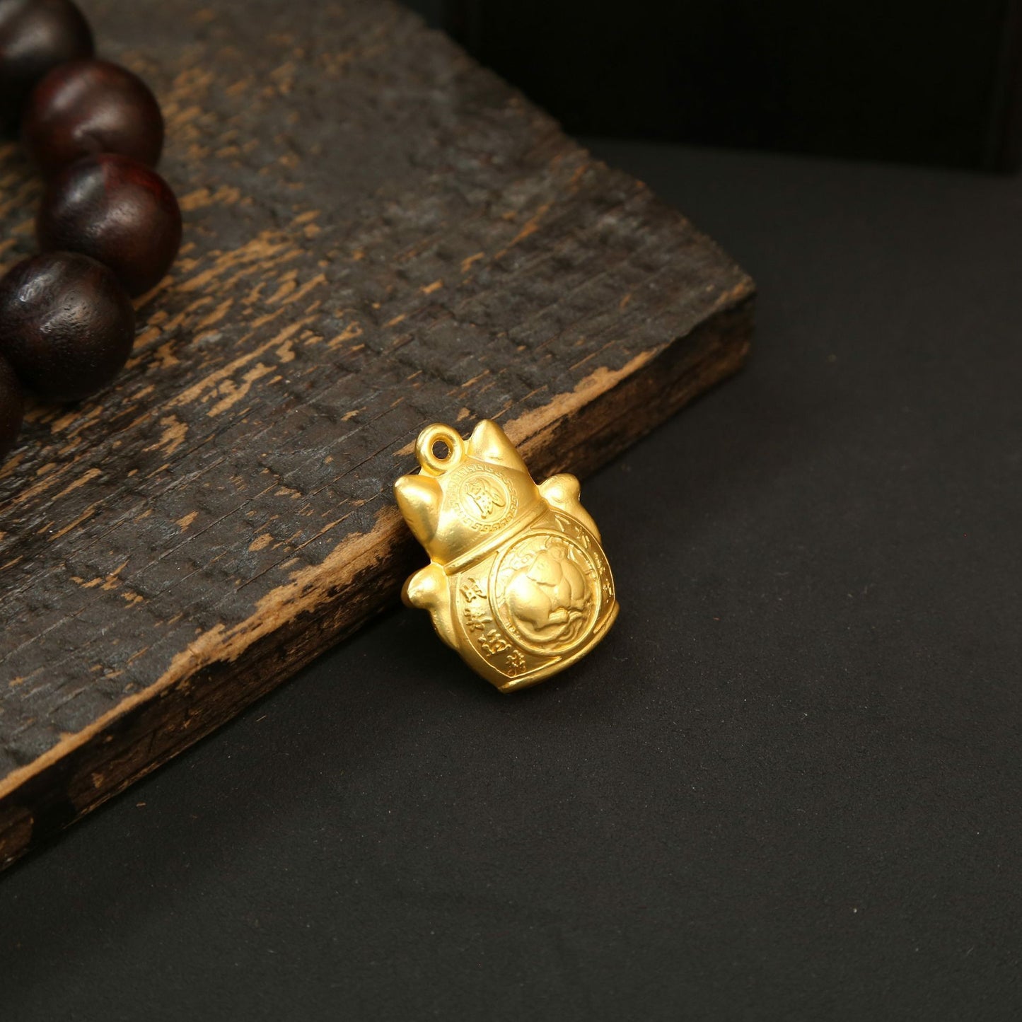 Brass Lucky Cat Five Emperor Money Keychain Copper Lucky Car Pendant Cute Keychain Birthday Gift Ornament